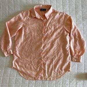 Sag Harbor Pink Button Down Shirt Casual Top